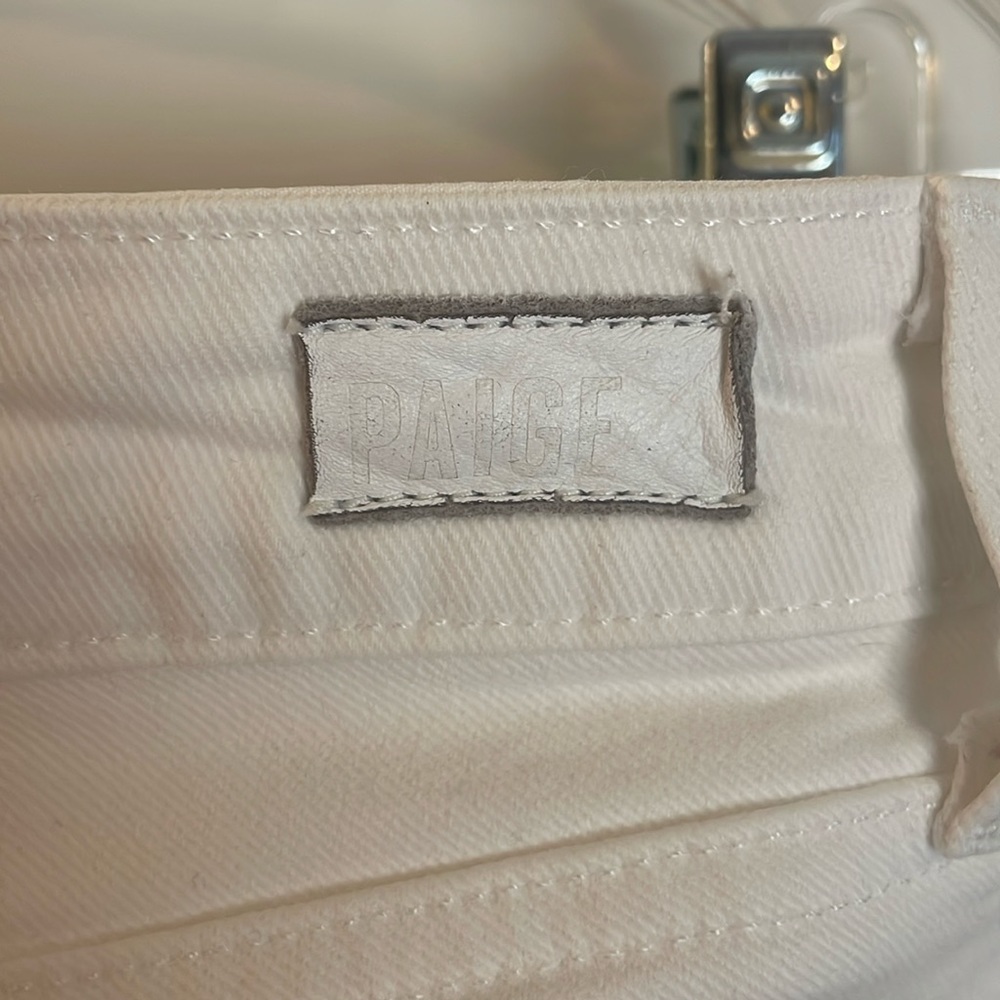Paige Skyline Straight White Jeans - Picture 5 of 7